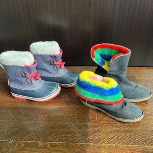 Mini Boden Girls Winter Boot Set (size 29, 35)